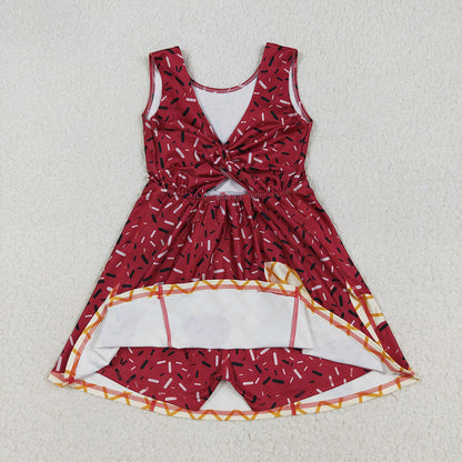 RTS Sibling Baby Girl Sleeveless Drips Summer Knee Length Yoga Active Dresses ( No.7-11 )