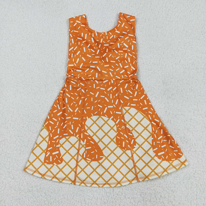 RTS Sibling Baby Girl Sleeveless Drips Summer Knee Length Yoga Active Dresses ( No.7-11 )