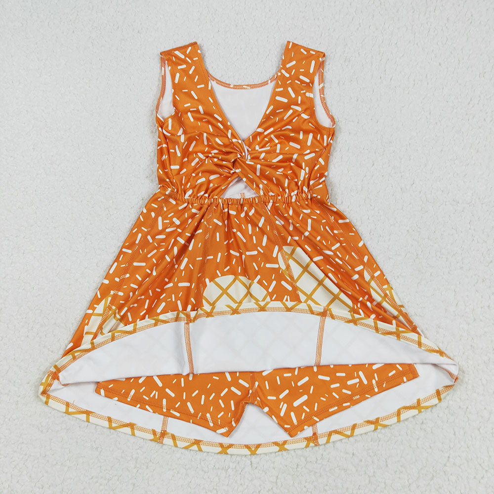 RTS Sibling Baby Girl Sleeveless Drips Summer Knee Length Yoga Active Dresses ( No.7-11 )