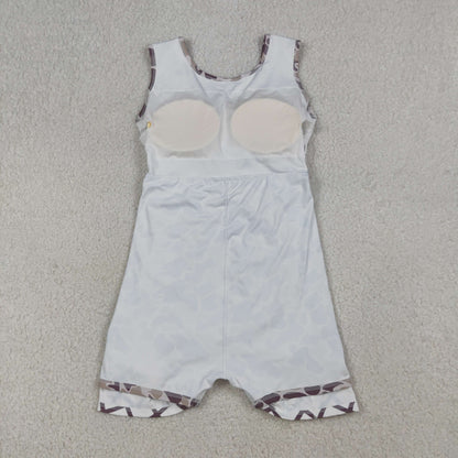 USA Shop Baby Girls Kids Sleeveless Camo Drip Yoga Active Shorts Knee Length Dress