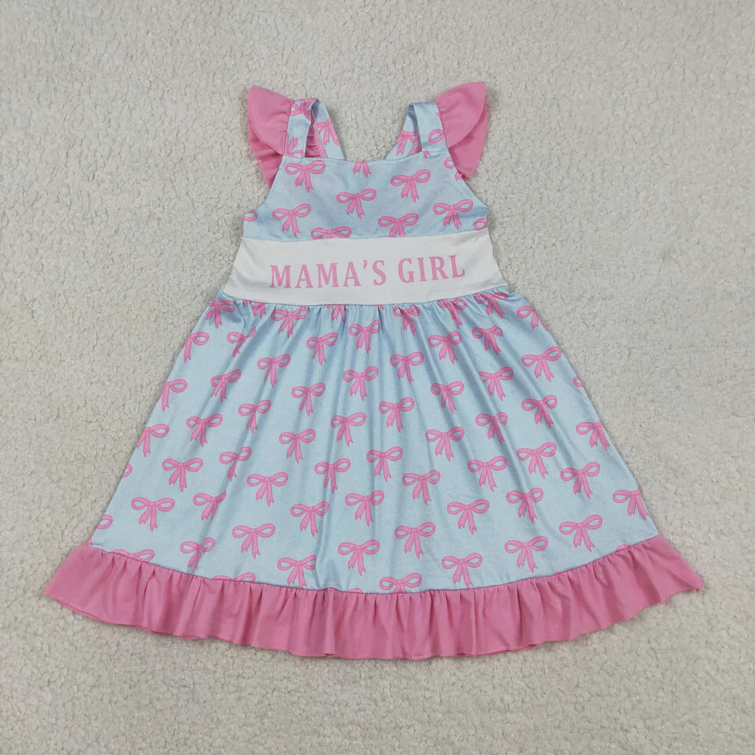 Sibling Baby Kids Straps Mama's Girls Bows Ruffle Dress Romper Summer Clothes
