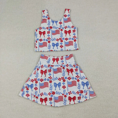 Sibling Baby Girls Kids Crawfish Baseball Bows Tops Shorts Skirt Skort Yoga Active Sets Clothes