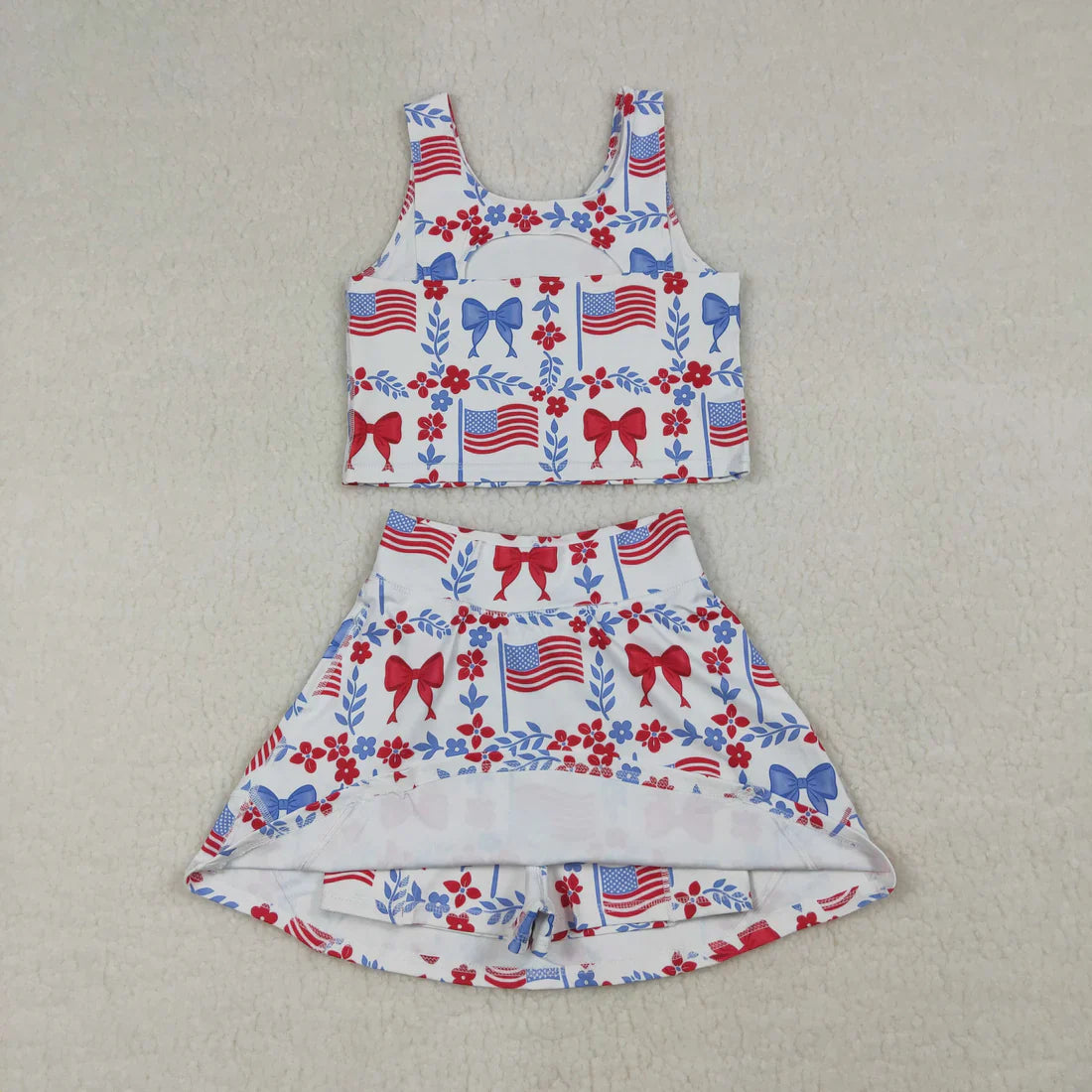 Sibling Baby Girls Kids Crawfish Baseball Bows Tops Shorts Skirt Skort Yoga Active Sets Clothes