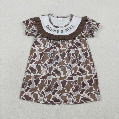 RTS Sibling Baby Boys Girls Embroidery Mama's Boy Girl Camo Rompers Dress Set Clothes