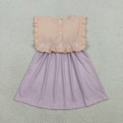 Sibling Baby Girls Kids Sleeveless Stripes Knee Length Dress Romper Summer Clothes