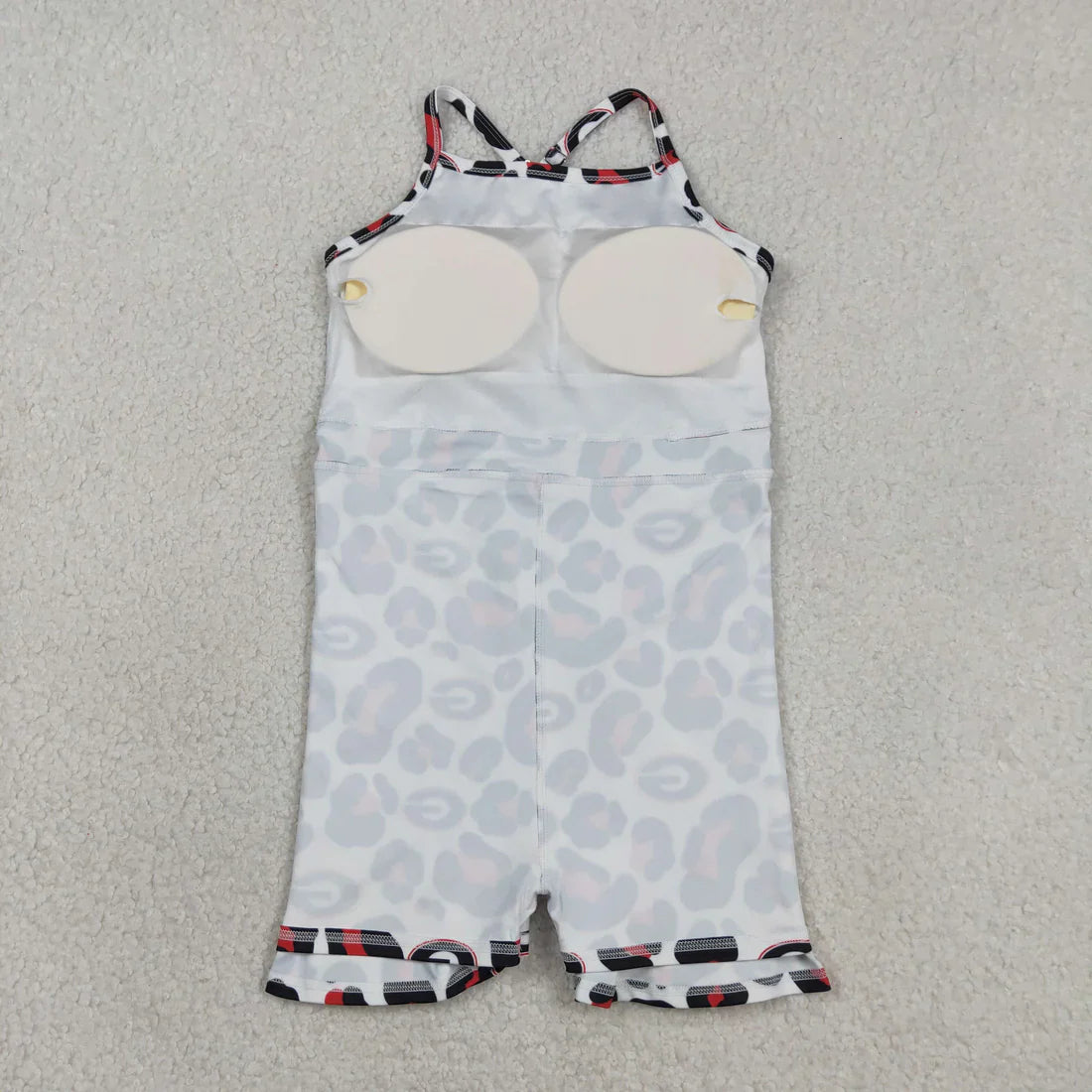 RTS Sibling Baby Girl Kids Sleeveless Leopard Team Knee Length Yoga Active Dresses