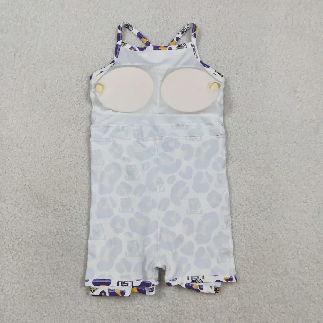 RTS Sibling Baby Girl Kids Sleeveless Leopard Team Knee Length Yoga Active Dresses