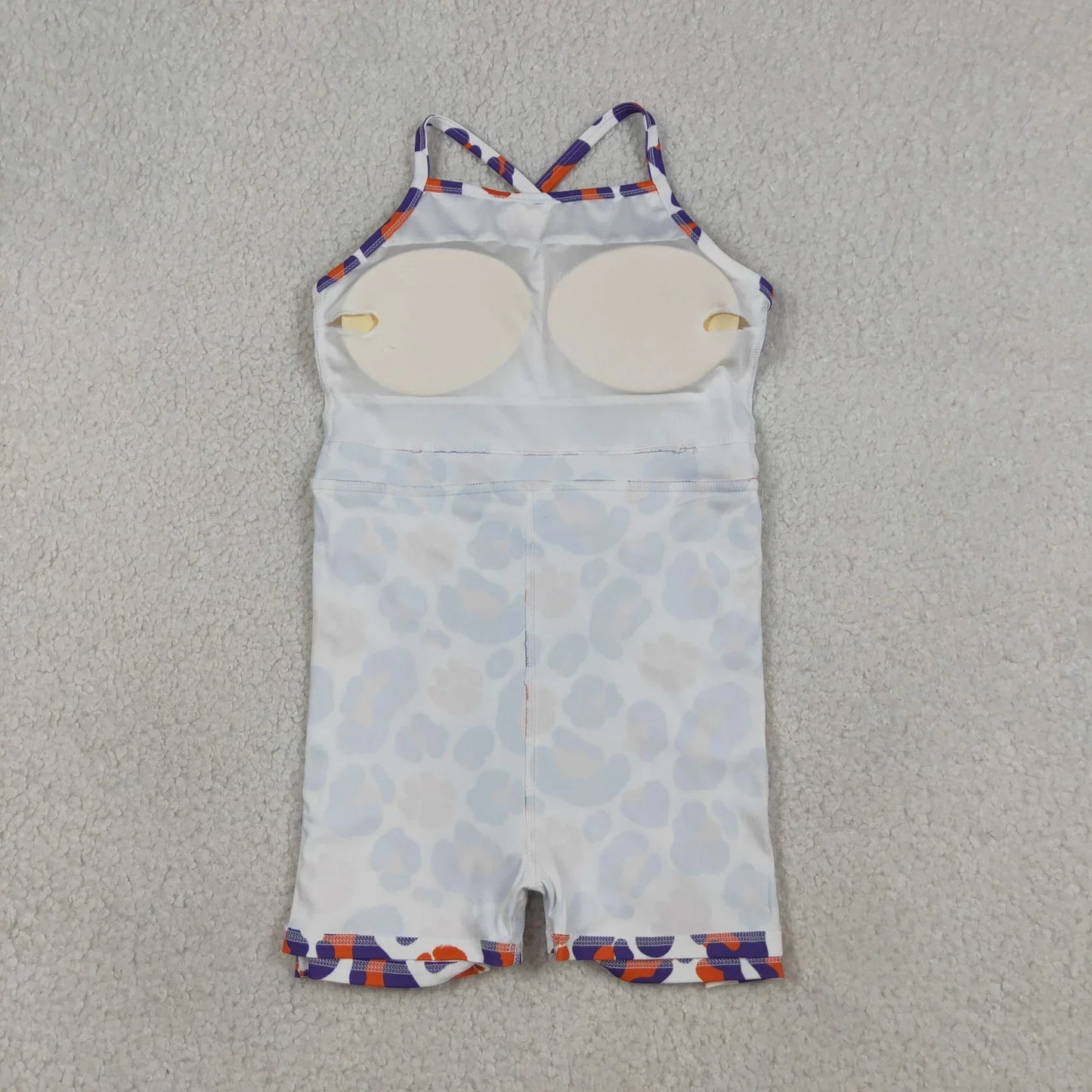 RTS Sibling Baby Girl Kids Sleeveless Leopard Team Knee Length Yoga Active Dresses