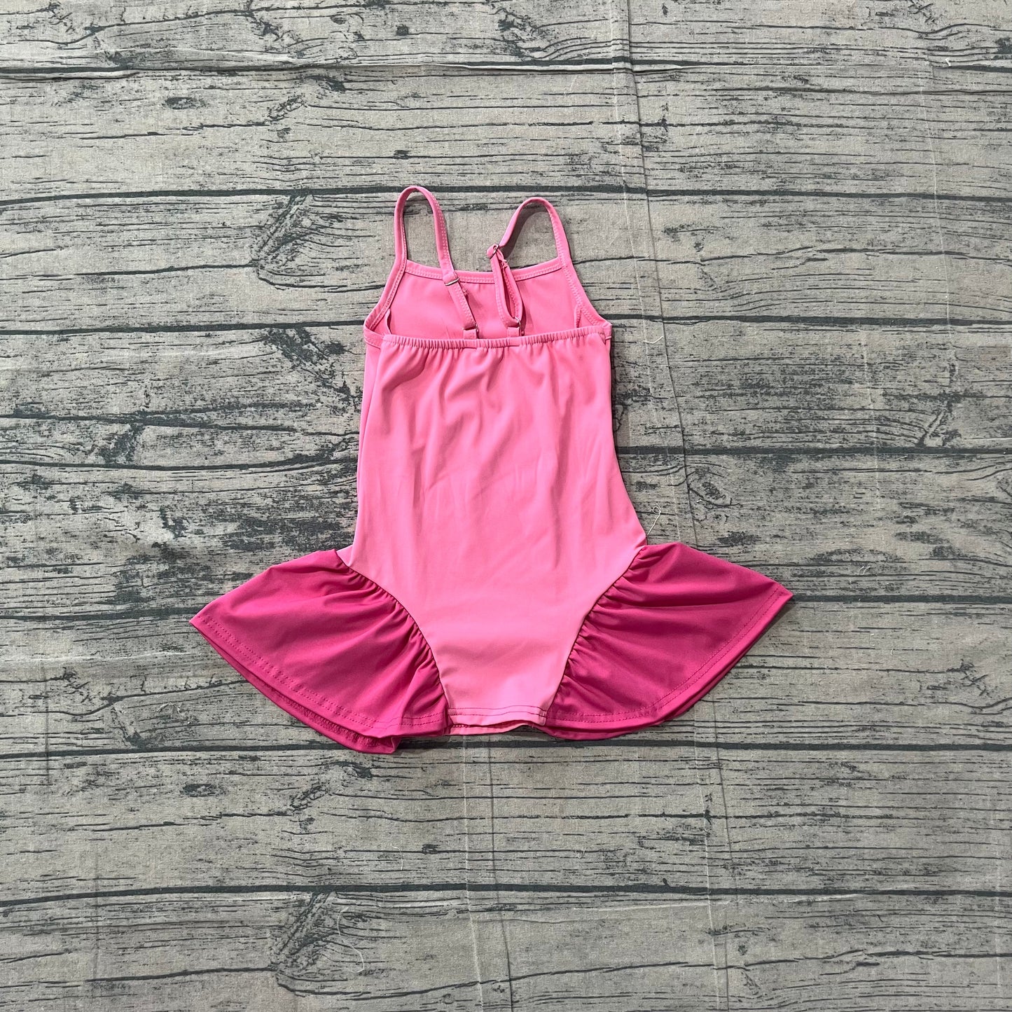 Preorder Baby Girls Kids Straps Pink Yoga Active Ruffle Dress