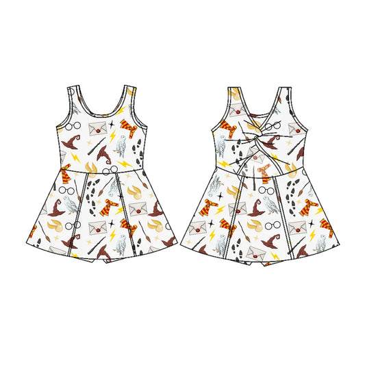 Preorder Baby Girls Kds Sleeveless Magic Shorts Dress Yoga Active Clothes ( Moq 5 )