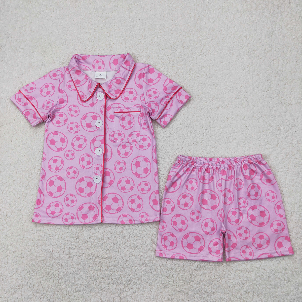 Sibling Baby Girls Toddler Soccer Shirts Shorts Pink Sets Summer Clothes