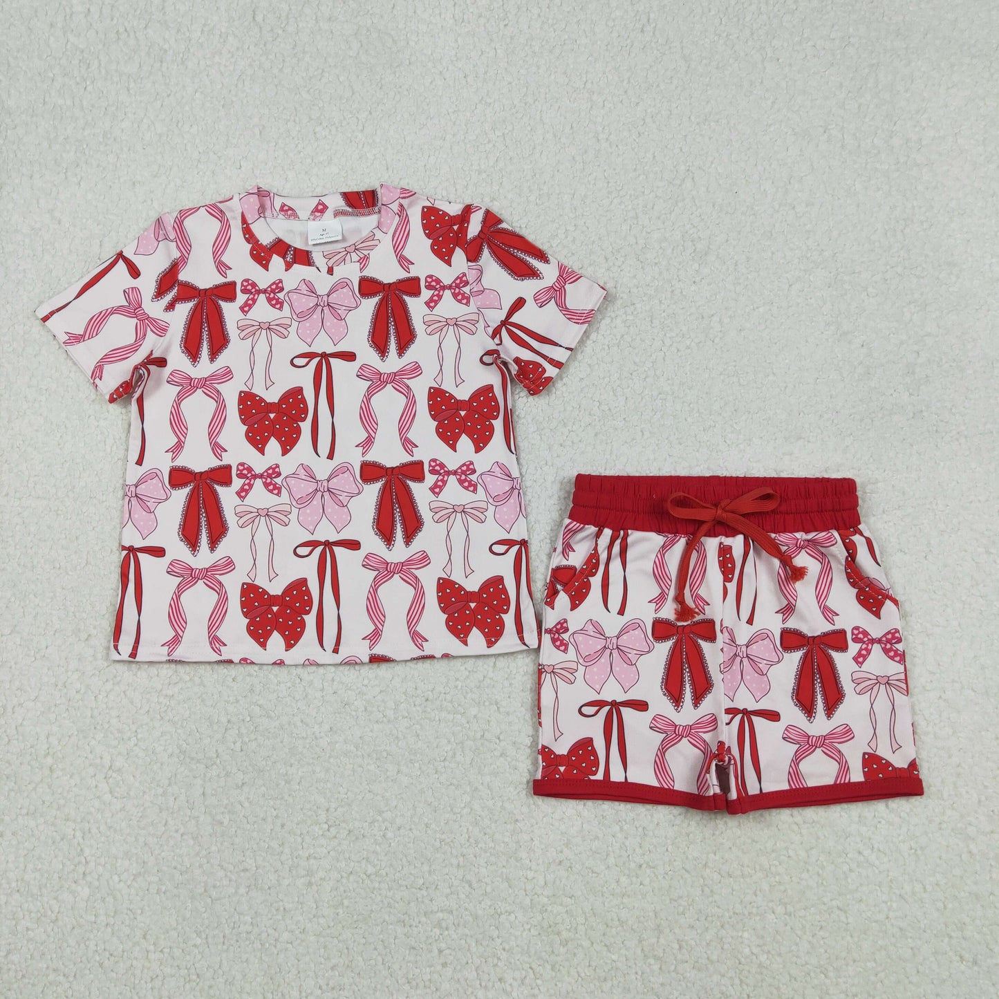 Sibling Baby Girls Kids Hearts Bows Zipper Romper Hoodie Shirt Set Valentine's Clothes