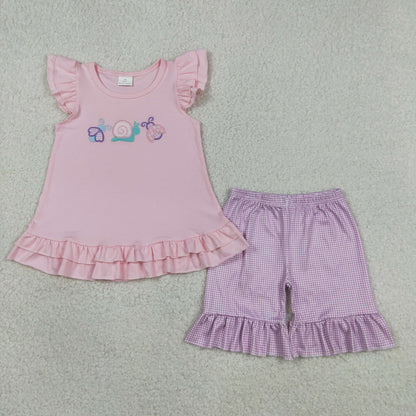 Sibling Baby Boys Girls Kids Embroidery Animals Shirt Set Rompers Summer Clothes