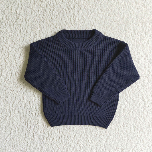 USA Shop Baby Kids Long Sleeves Navy Sweater Clothes