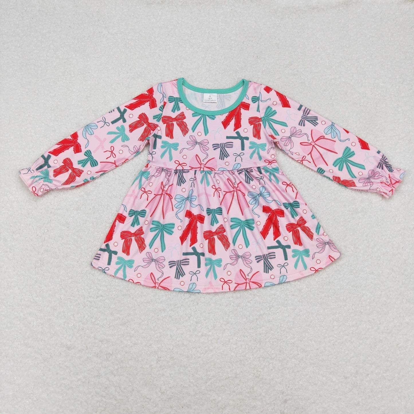 USA Shop Baby Girls Kids Long Sleeves Bows Tunic Christmas Tops