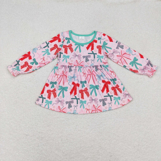 USA Shop Baby Girls Kids Long Sleeves Bows Tunic Christmas Tops