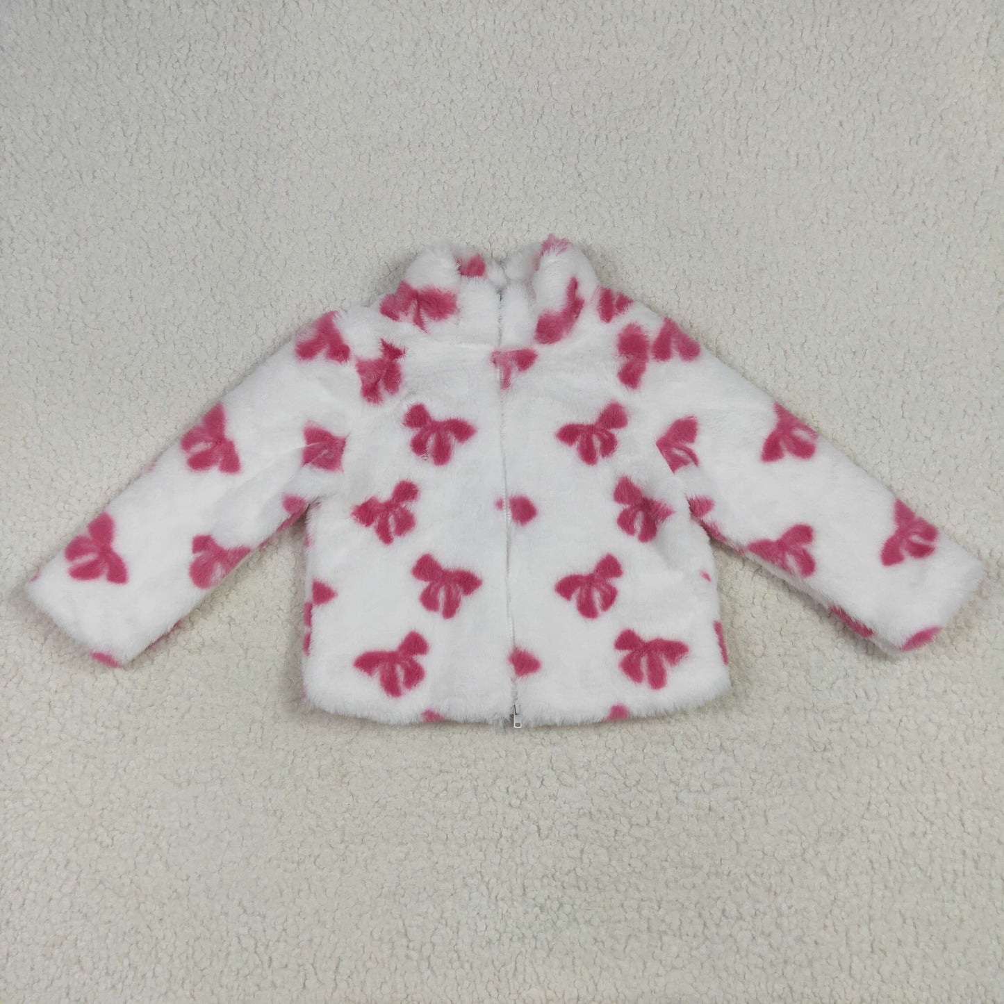 USA Shop Baby Girls Long Sleeves Pink Bows Zipper Cardigan Jacket Clothes