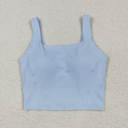 USA Shop Adult Women Blue Straps Yoga Active Vest Tops Clothes