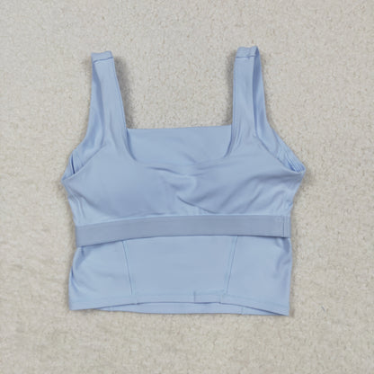 USA Shop Adult Women Blue Straps Yoga Active Vest Tops Clothes
