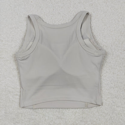 USA Shop Adult Women Sleeveless Gray Yoga Active Vest Tops Clothes