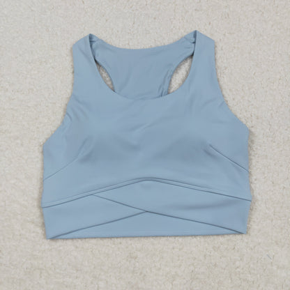 USA Shop Adult Women Blue Sleeveless Yoga Active Vest Tops Clothes
