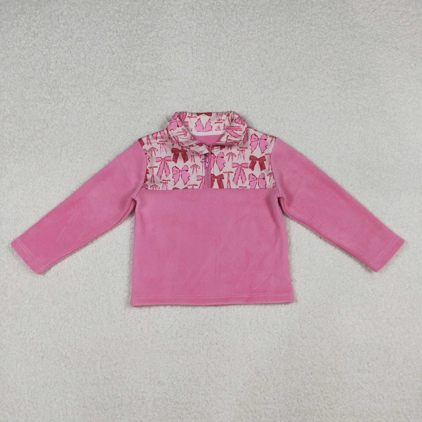 RTS Sibling Baby Boys Girls Long Sleeves Camo Hearts Bows Santa Print Zipper Fleece Pullovers Shirts Tops