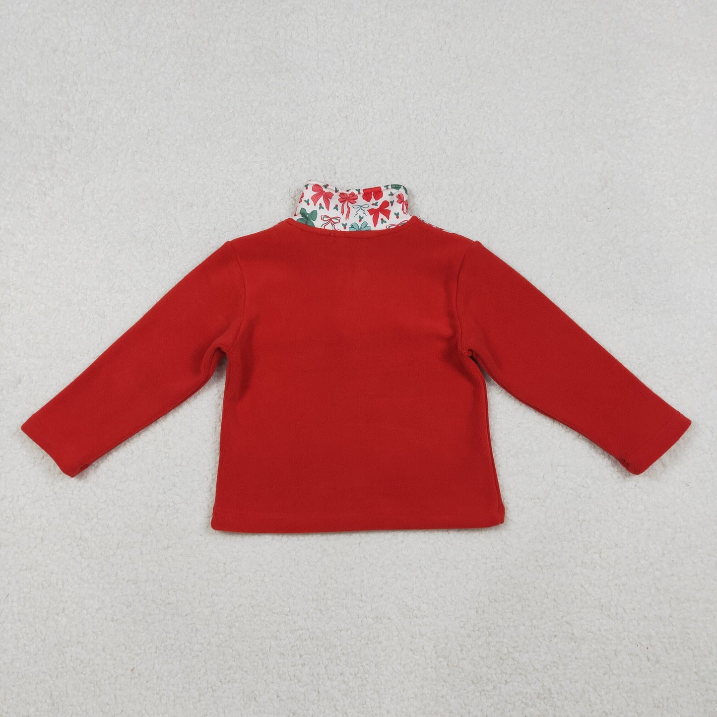RTS Sibling Baby Boys Girls Long Sleeves Camo Hearts Bows Santa Print Zipper Fleece Pullovers Shirts Tops