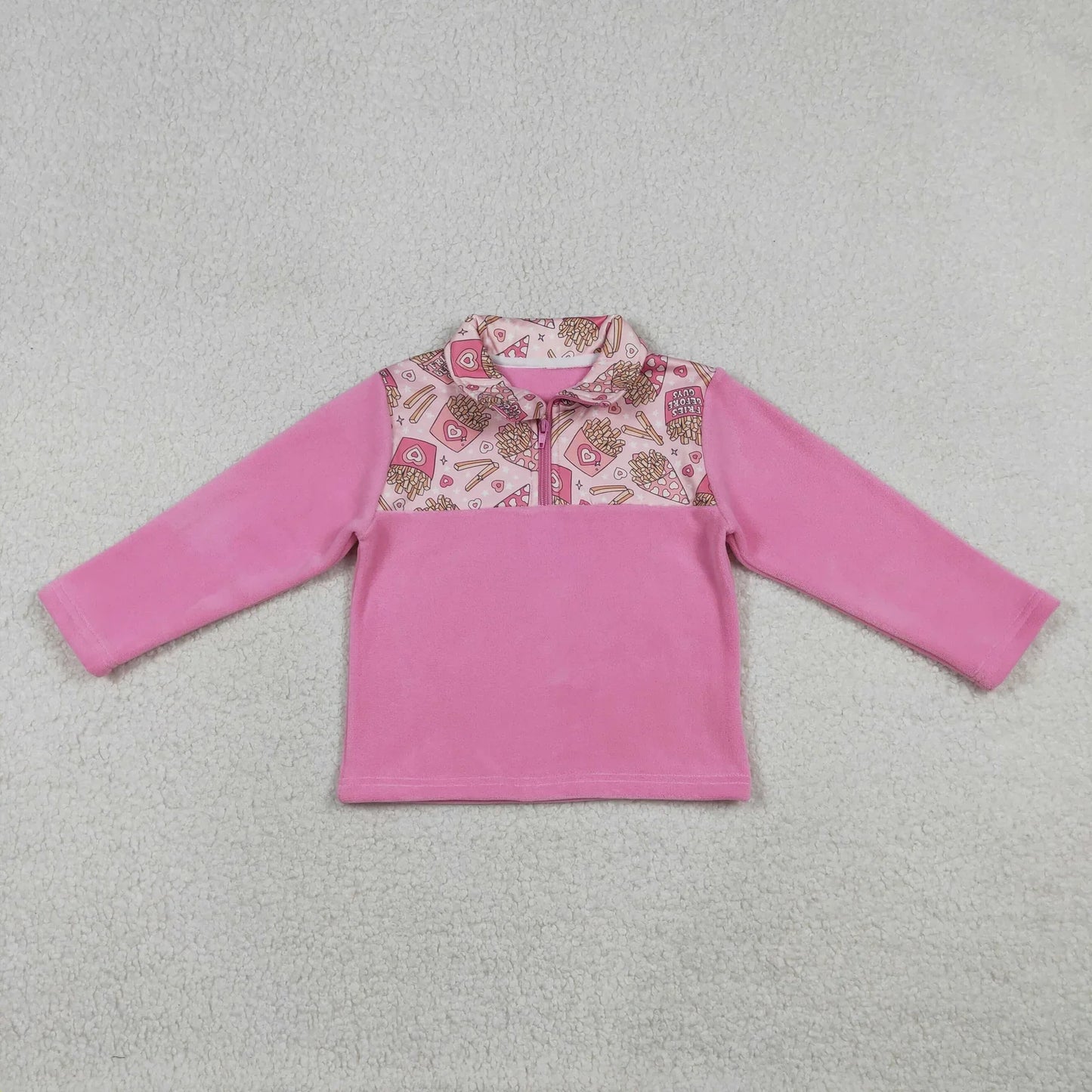 RTS Sibling Baby Boys Girls Long Sleeves Camo Hearts Bows Santa Print Zipper Fleece Pullovers Shirts Tops