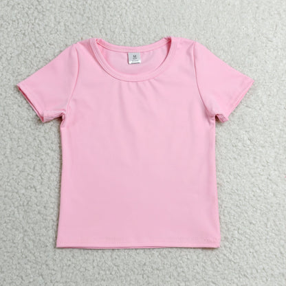 Sibling Baby Girls Kids Short Sleeves Shirts Yoga Active Pullovers Clothes