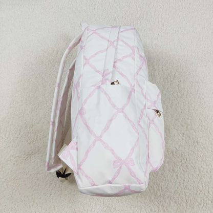 USA Shop Baby Girls Kids Pink Bows Backpack Zip Back Bag