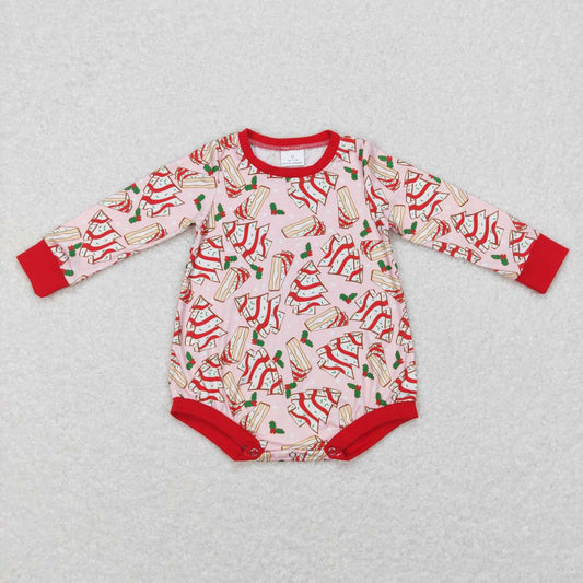 USA Shop Baby Girls Infant Long Sleeves Christmas Cakes Bubble Romper