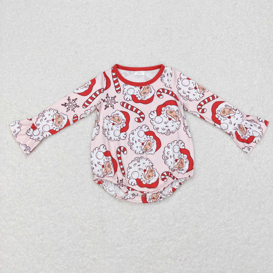 USA Shop Baby Girls Infant Long Sleeves Christmas Santa Bubble Romper