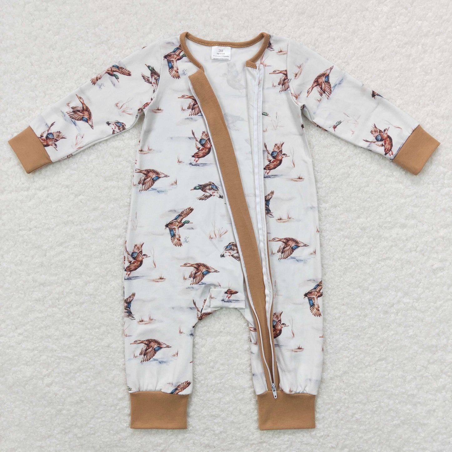 USA Shop Baby Boys Infant Long Sleeves Ducks Zipper Hunting Romper