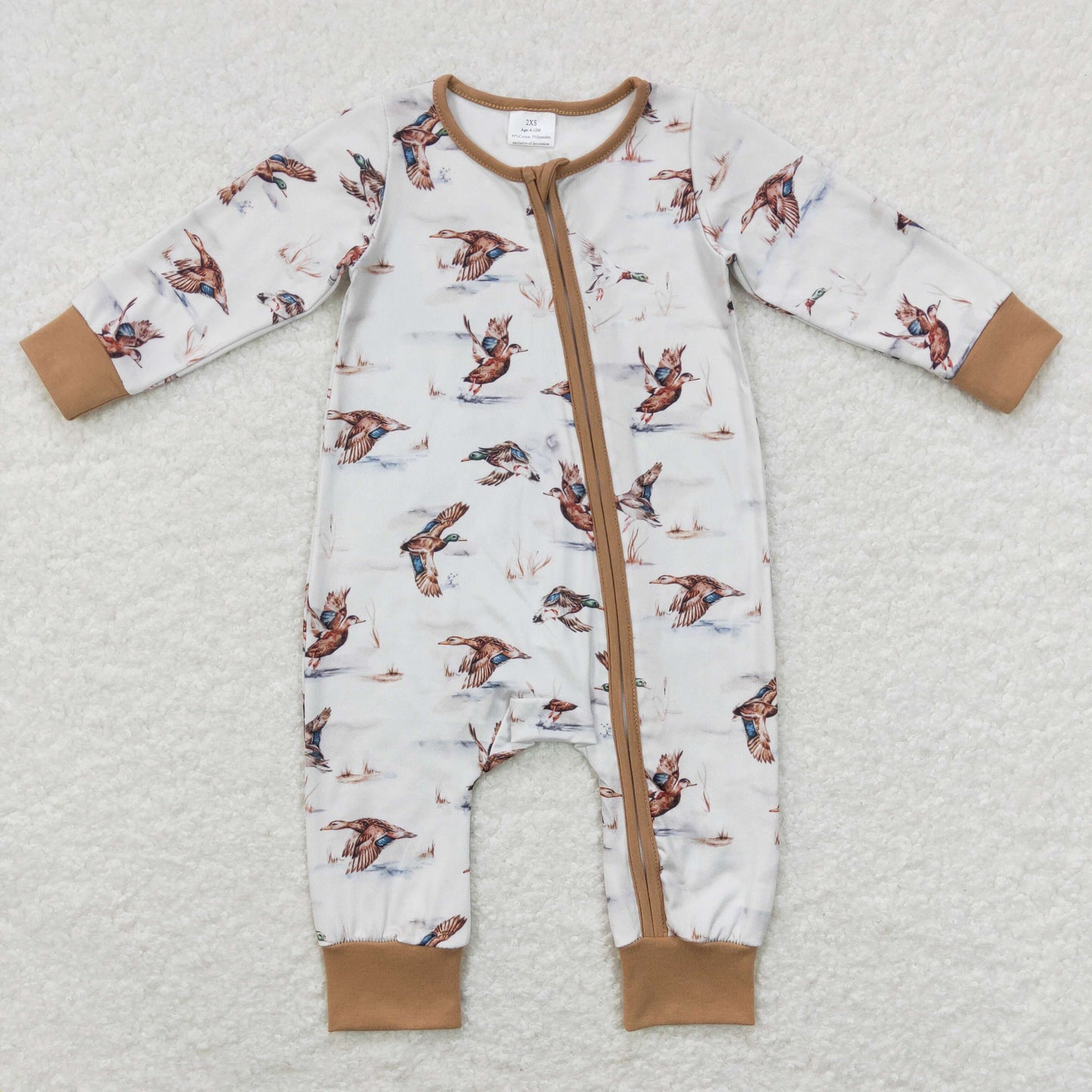 USA Shop Baby Boys Infant Long Sleeves Ducks Zipper Hunting Romper