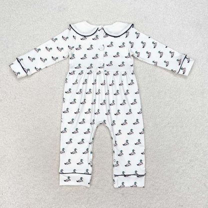 USA Shop Baby Boys Infant Long Sleeves Ducks Collar Romper