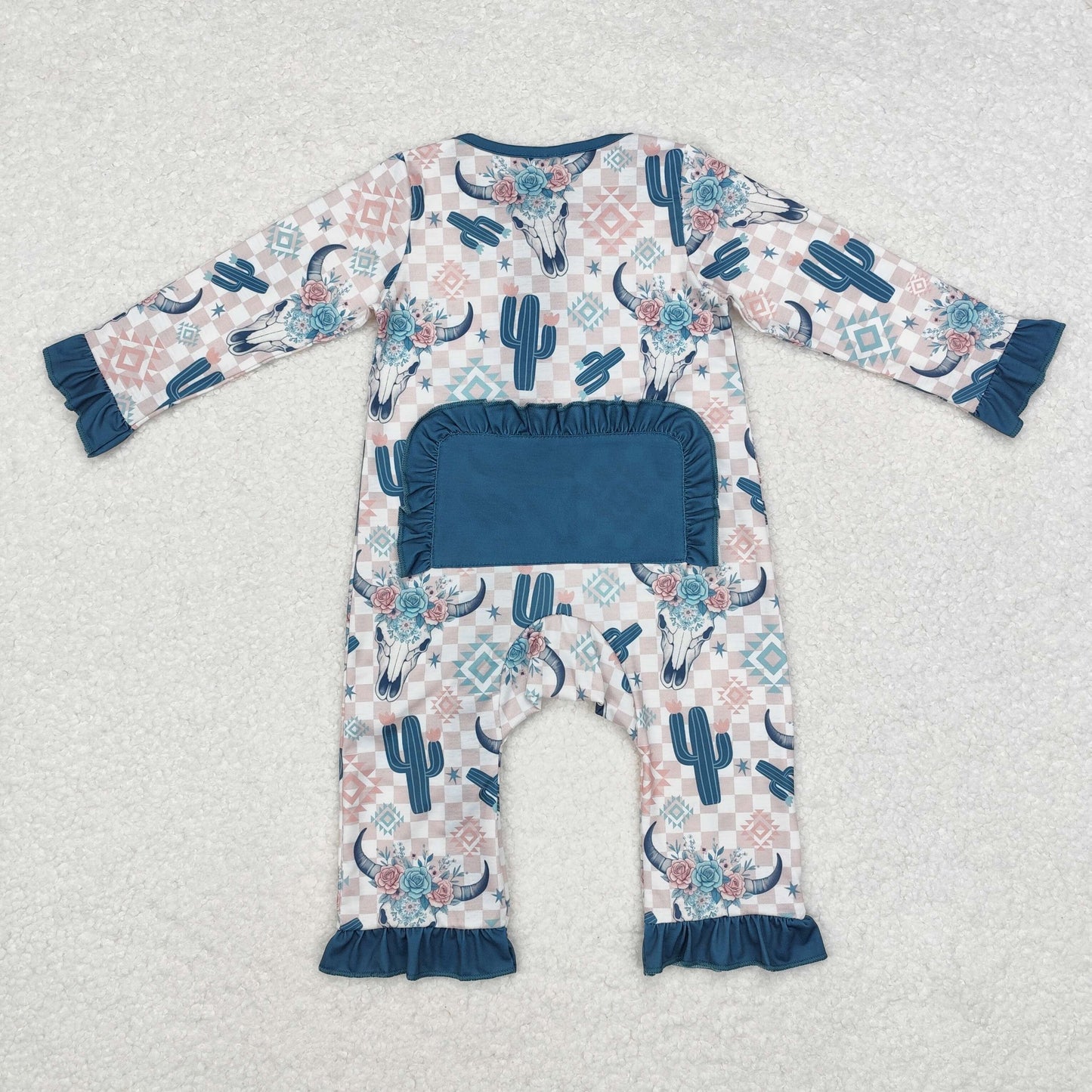 USA Shop Baby Girls Infant Western Cactus Aztec Bamboo Zipper Romper
