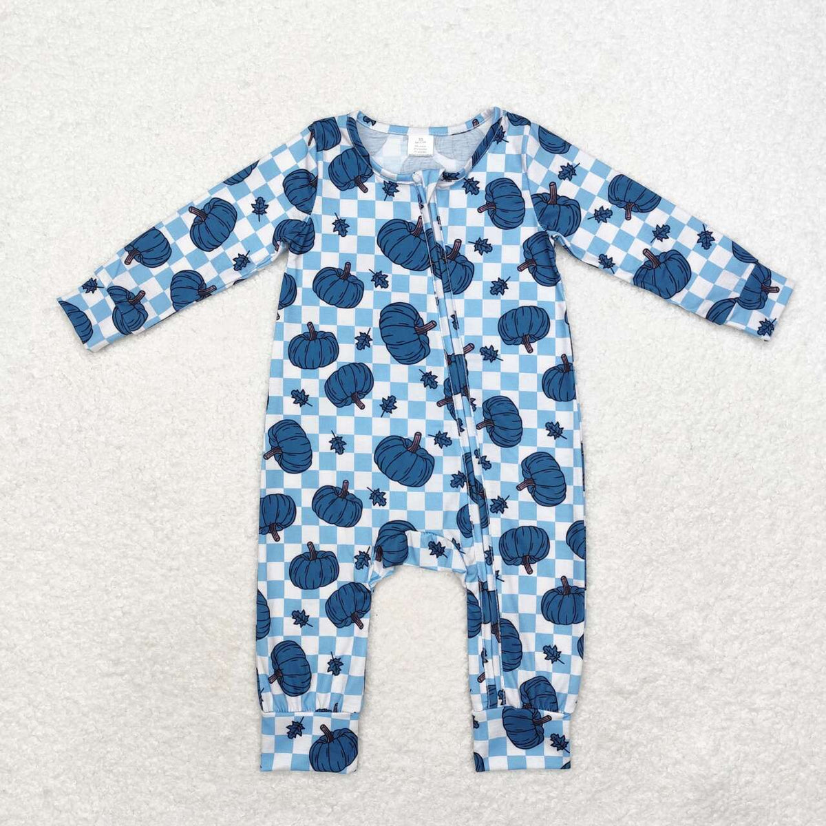 Baby Boy Girl Long Sleeves Pumpkins Zipper Sleeper Romper Sibling Fall Clothes
