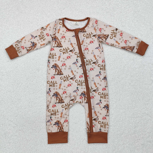 USA Shop Baby Boys Infant Long Sleeves Ducks Zipper Bamboo Hunting Romper