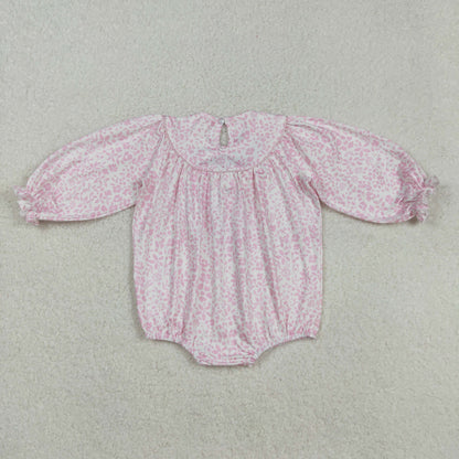 USA Shop Baby Girls Long Sleeves Plaid Smocked Embroidery turkey Thanksgiving Romper
