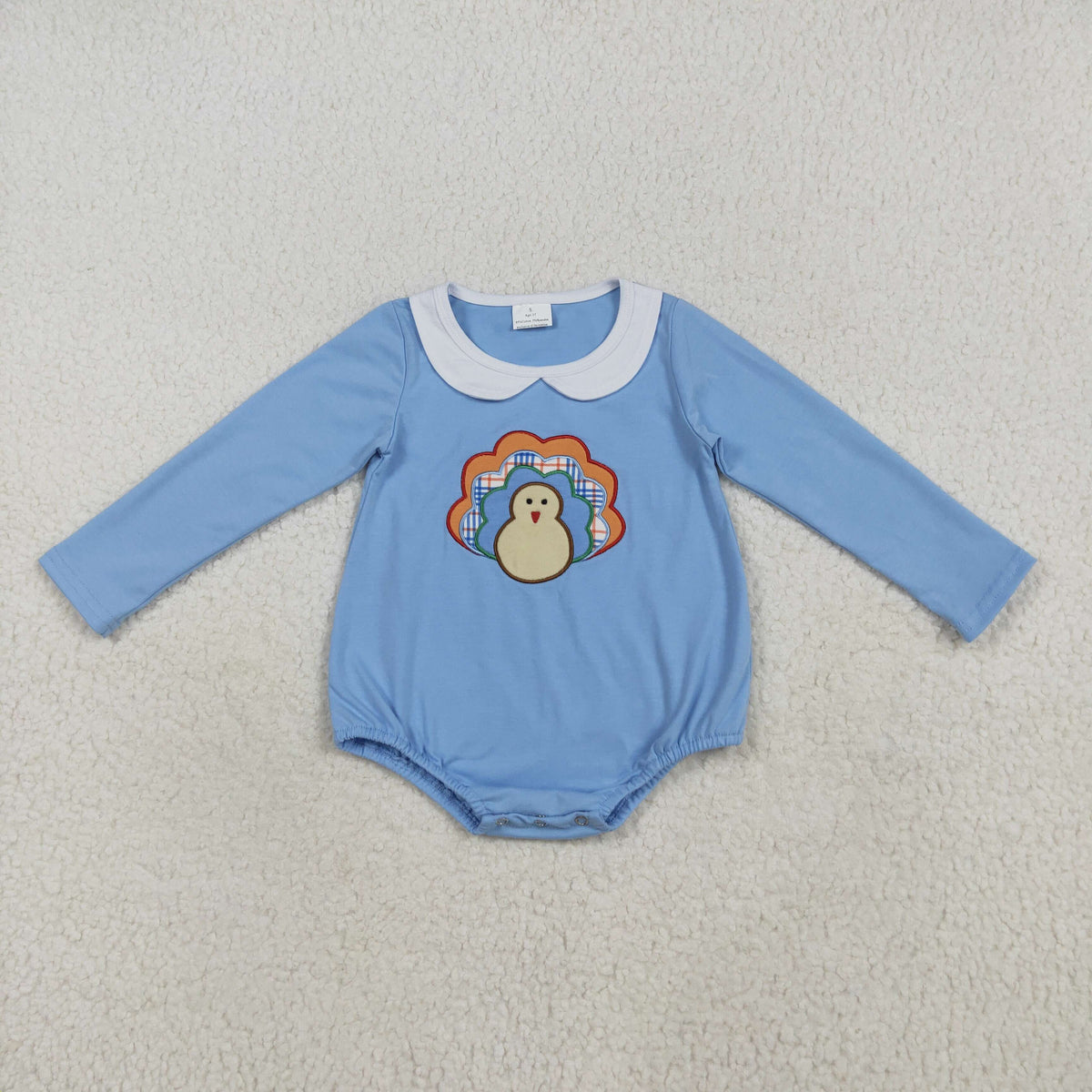 Baby Boy Girl Long Sleeves Embroidery turkey Sibling Romper Set Thanksgiving Clothes