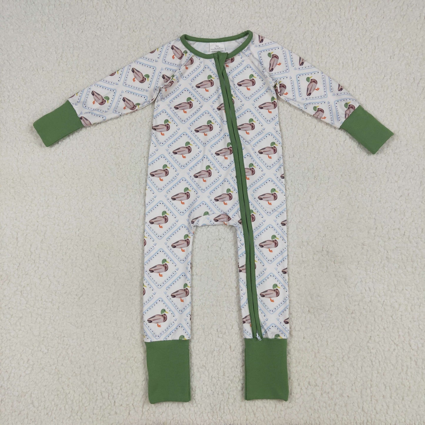 USA Shop Baby Boys Infant Long Sleeves Ducks Zipper Sleeper Footie Romper