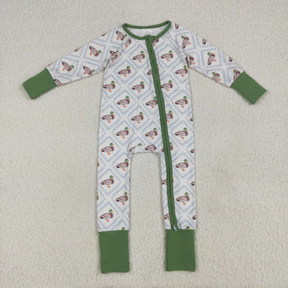 USA Shop Baby Boys Infant Long Sleeves Ducks Zipper Sleeper Footie Romper
