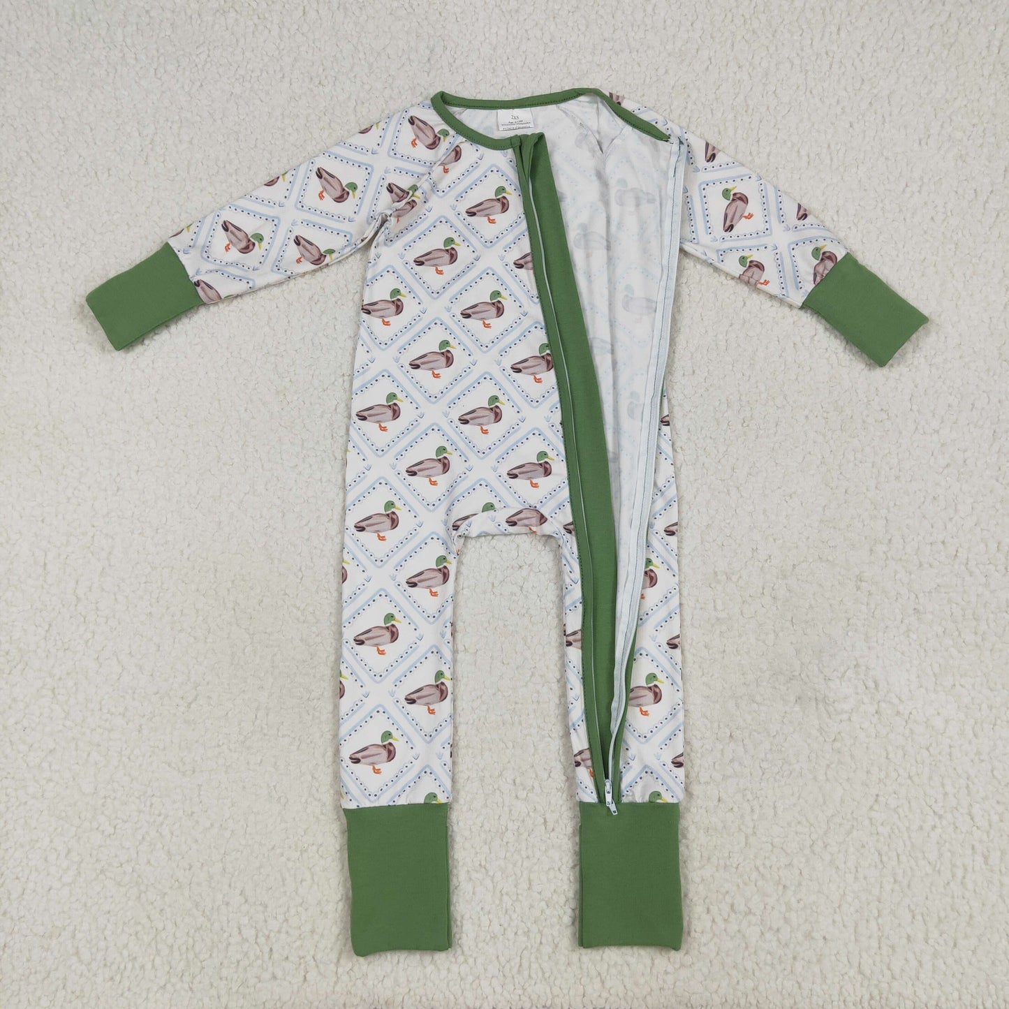 USA Shop Baby Boys Infant Long Sleeves Ducks Zipper Sleeper Footie Romper