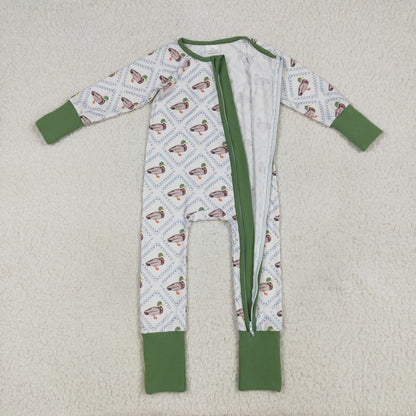 USA Shop Baby Boys Infant Long Sleeves Ducks Zipper Sleeper Footie Romper