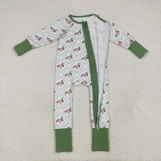 USA Shop Baby Boys Infant Long Sleeves Ducks Zipper Sleeper Footie Romper
