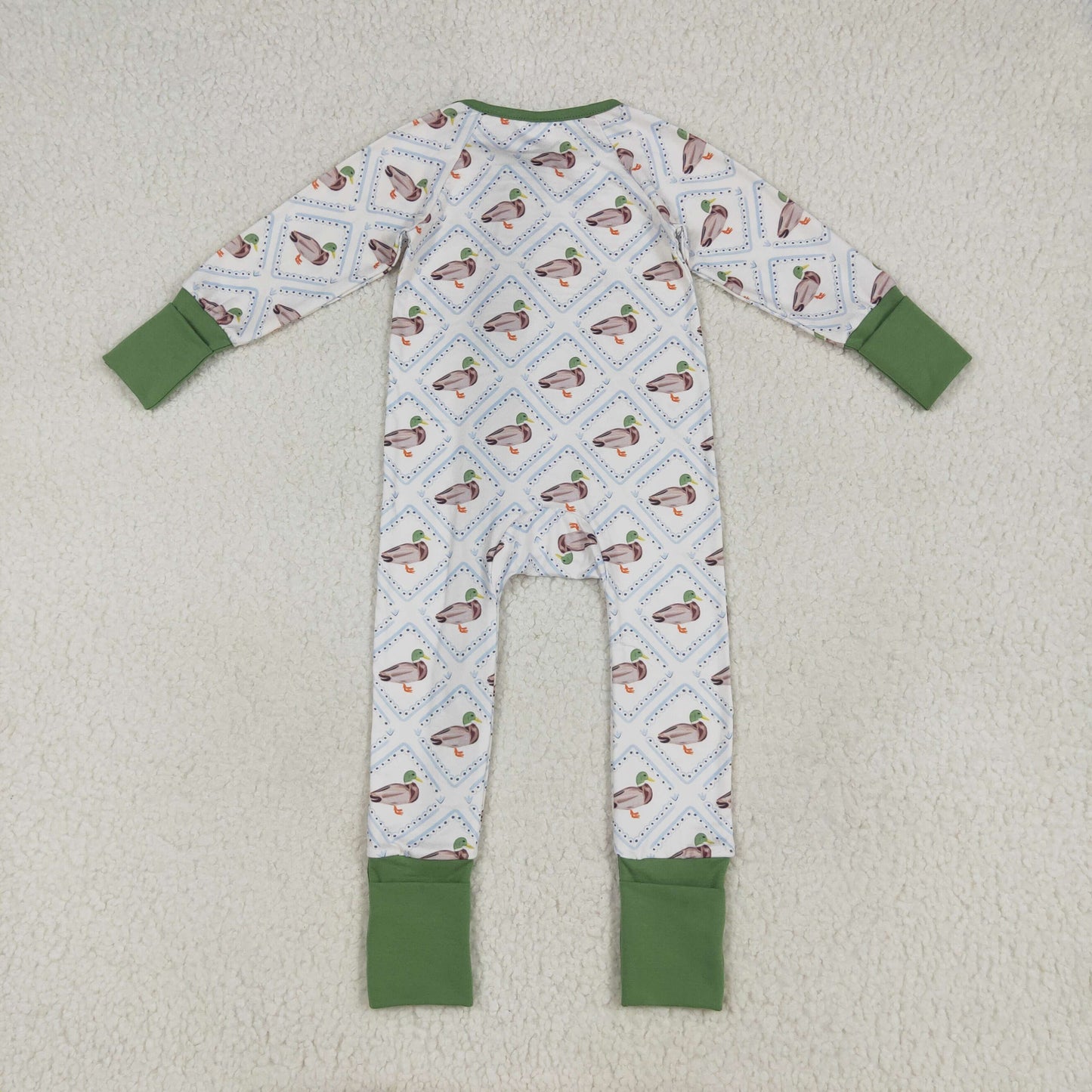 USA Shop Baby Boys Infant Long Sleeves Ducks Zipper Sleeper Footie Romper