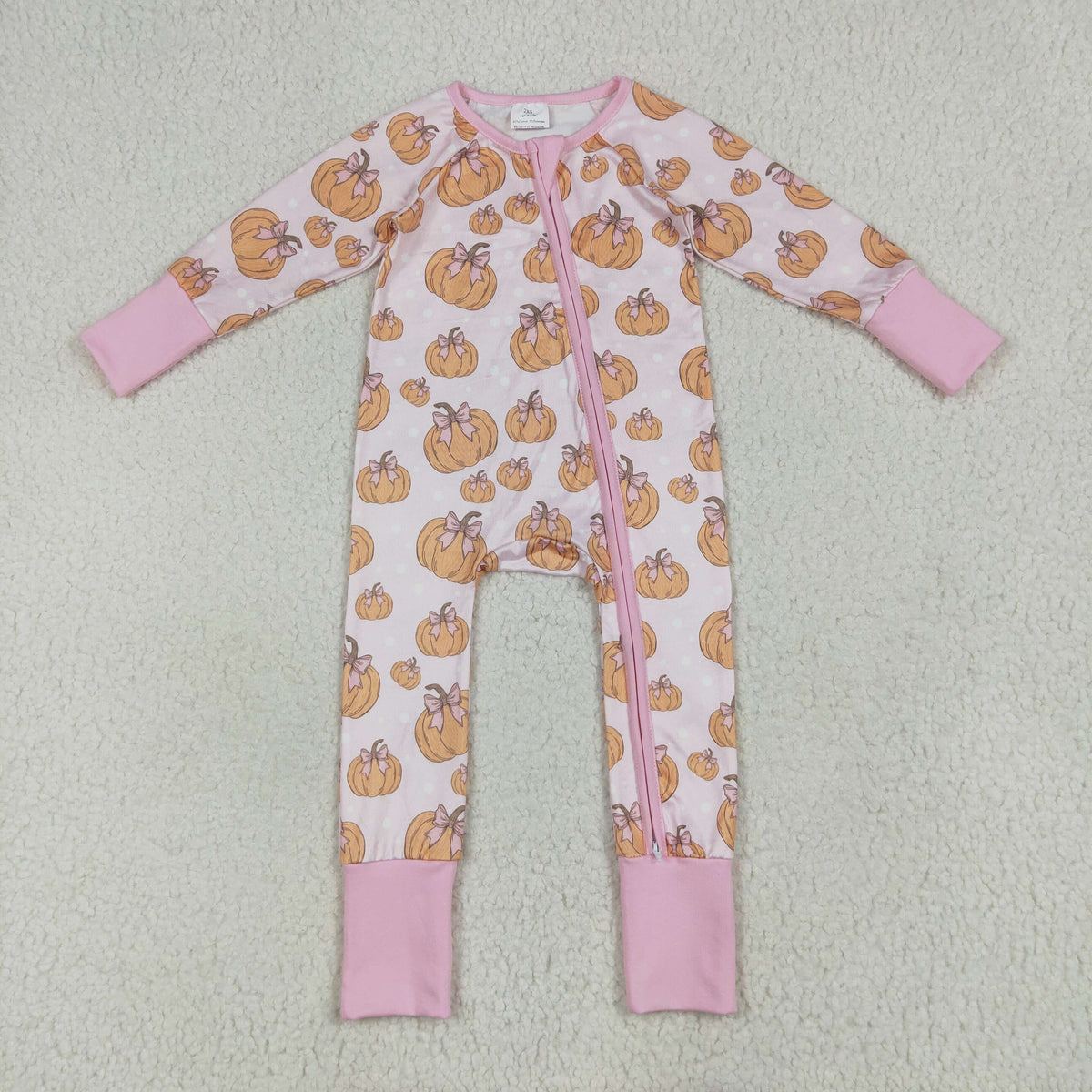 Sibling Baby Boys Girls Kids Fall Pumpkins Two-way Zipper Footie Sleeper Rompers