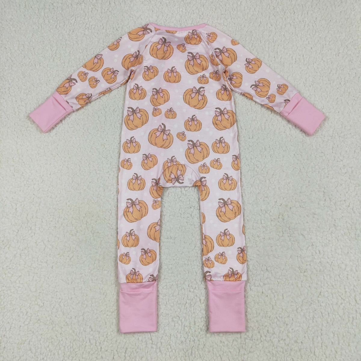 Sibling Baby Boys Girls Kids Fall Pumpkins Two-way Zipper Footie Sleeper Rompers