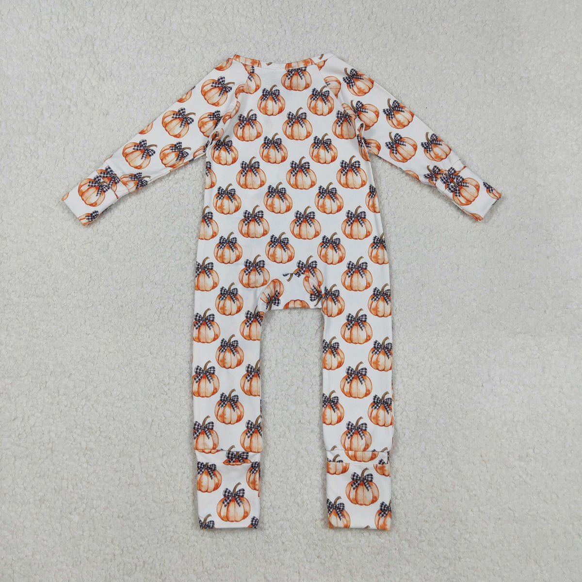 Sibling Baby Boys Girls Kids Fall Pumpkins Two-way Zipper Footie Sleeper Rompers