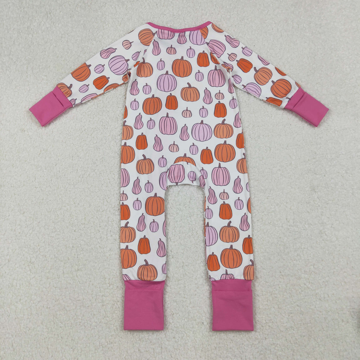 Sibling Baby Boys Girls Kids Fall Pumpkins Two-way Zipper Footie Sleeper Rompers